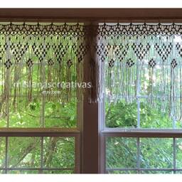 Macrame Curtain Window Wall Art Wall Hanging - thumbnail 3