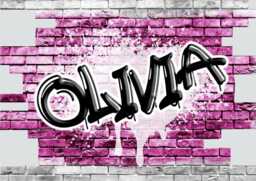 Large Bespoke Name Text Graffiti Wall Modern Brick Self Adhesive Sticker Decal Print Design Kids Room Nursery