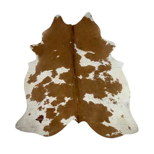 Authentic Brown/White Cowhide Rug - Designer For Elegant Interiors - image 1