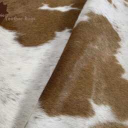 Authentic Brown/White Cowhide Rug - Designer For Elegant Interiors - thumbnail 4