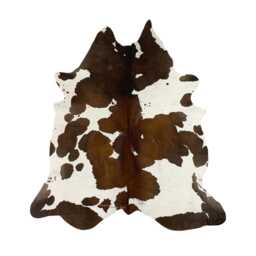 Authentic Brown/White Cowhide Rug - Designer For Elegant Interiors - thumbnail 3