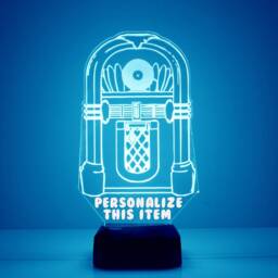 Acrylic Light Up Jukebox, Custom Engraved Night Light, Personalized Free, 16 Color Options With Remote Control, Musician Gift - thumbnail 3