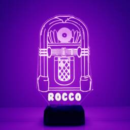 Acrylic Light Up Jukebox, Custom Engraved Night Light, Personalized Free, 16 Color Options With Remote Control, Musician Gift - thumbnail 2