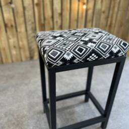 Aztec Counter Stool/Bar - Black & White Various Seat Heights Available - Sold Individually V2 Fp - thumbnail 3