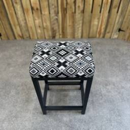 Aztec Counter Stool/Bar - Black & White Various Seat Heights Available - Sold Individually V2 Fp - thumbnail 4