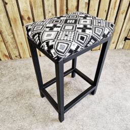 Aztec Counter Stool/Bar - Black & White Various Seat Heights Available - Sold Individually V2 Fp - thumbnail 2
