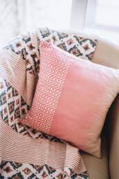 Turkish Mud Cloth Textured Woven Throw, Tie Dye Sofa Blanket, Bohemian Blanket With Tassels Housewarming Gift New Home Gift, Picnic - thumbnail 1