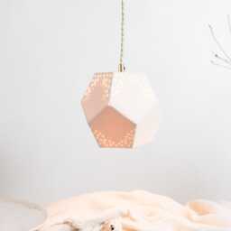 Mosaic Porcelain Pendant Light Geometric Eastern Inspired Ceramic Lantern Fixture - thumbnail 2