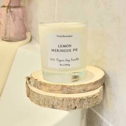 Lemon Meringue Pie Candle Vegan Soy Wax Cruelty Free Birthday Gift Christmas 8Oz Scented - thumbnail 3