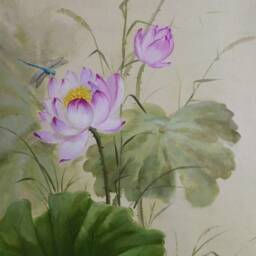 Large Oil Painting, Oversized Wall Art Abstract, Original Lotus Painting, Lotus Painting, Art, Living Room Canvasem676 - thumbnail 4