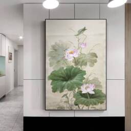 Large Oil Painting, Oversized Wall Art Abstract, Original Lotus Painting, Lotus Painting, Art, Living Room Canvasem676 - thumbnail 1