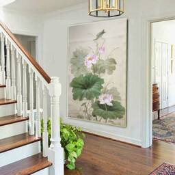 Large Oil Painting, Oversized Wall Art Abstract, Original Lotus Painting, Lotus Painting, Art, Living Room Canvasem676 - thumbnail 3