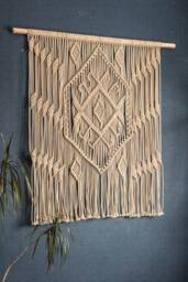 Large Macrame Wall Hanging, Boho Tapestry, Cotton Art - thumbnail 1