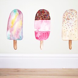 Ice Cream Wall Decals, Lollies Sticker, Pastel Decor, Sweets Sticker, Playroom Decals, Playroom Sticker, Dessert Sticker, Play Kitchen, Art - thumbnail 2