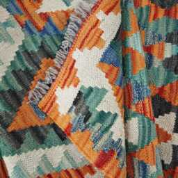 Classic Runner Rug, Handmade Artisan Afghan Turkish, Scandinavian, Navajo, Bohemian, Wool Flatweave Multicolour Kilim Rug 312x77 cm - thumbnail 4