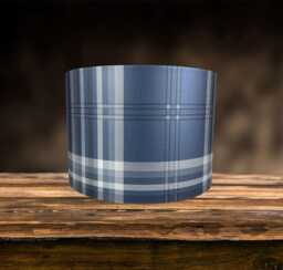 Navy Blue Tartan Lampshade For Ceiling & Table Lamps, Country Plaid Light Shade - thumbnail 1