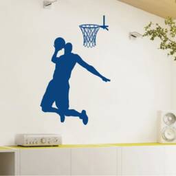 Basketball Player Wall Art Basketball Decal For Wall, Decor, Boys Room, Gift - thumbnail 2