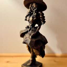 Gothic Witch Home Decor Figurine - Hand-Painted Witchy Halloween Gift - thumbnail 2