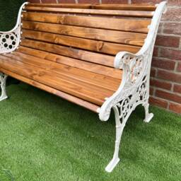 New Accessories - Fitting Parts Bands For Lion Head Cast Iron Garden Bench White - thumbnail 2