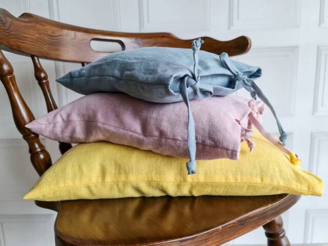 Buckwheat Hulls Linen Pillow, Pillow With Buckwheat Hulls, Cover Case - image 1