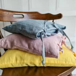 Buckwheat Hulls Linen Pillow, Pillow With Buckwheat Hulls, Cover Case - thumbnail 2