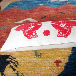 Embroidered Hungarian Pillow Cover Vintage Transylvanian Folk Art - 13.5x25 Inch - thumbnail 3