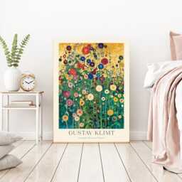 Set Of Two Gustav Klimt Floral Prints, Vintage Botanical Wall Art, Flower Print Set, Textiles Museum Print - thumbnail 3