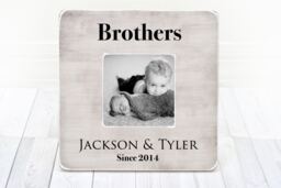 Personalized Brothers Picture Frame Custom Brother Frame, New Sibling, Gift From Newborn Baby 2nd Child - thumbnail 1
