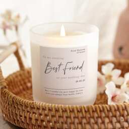 Personalized Wedding Gift Candle For Best Friend - Soy Wax Scented - thumbnail 1