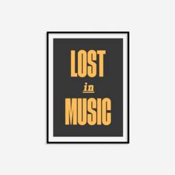 Lost in Music Print - Disco Print, Eclectic Retro Wall Art, Statement Prints, Funky Living Room Bedroom Lyrics - thumbnail 2
