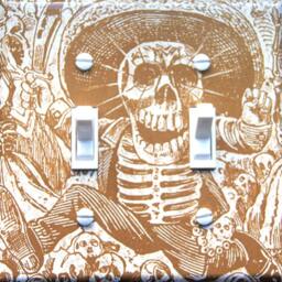 Posada's Calavera Vintage Art, Switch Plate Cover, Wall Plate, Single/Double, Home Decor - thumbnail 2