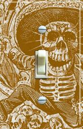 Posada's Calavera Vintage Art, Switch Plate Cover, Wall Plate, Single/Double, Home Decor - thumbnail 1