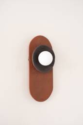 Terracotta Ceramic Wall Sconce Modern Japandi Handmade Lamp