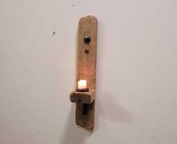 Dorset Driftwood Pewter Look Ceramic Motif Night Light Candle Holder/Sconce - thumbnail 1