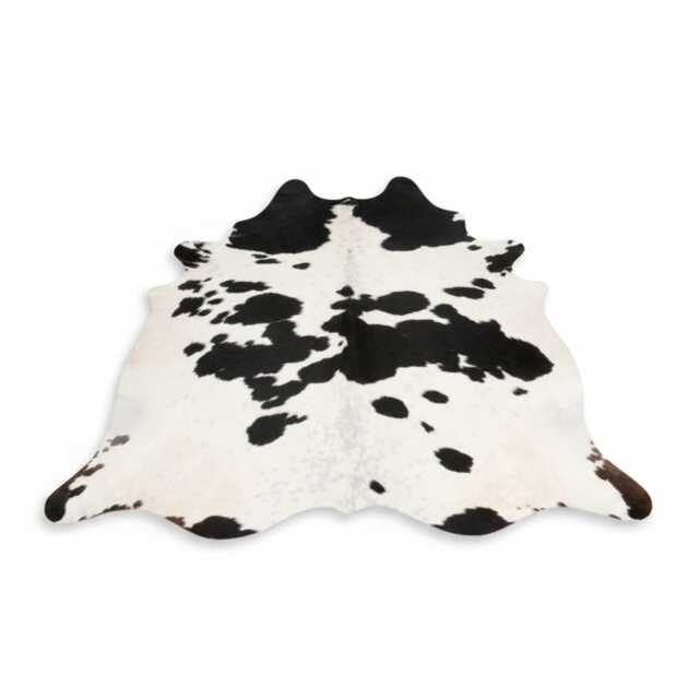 Black White Cowhide Rug 68x70 Inches - Genuine Natural Skin Hair On Hide Western Farmhouse Rustic Home Decor - image 1