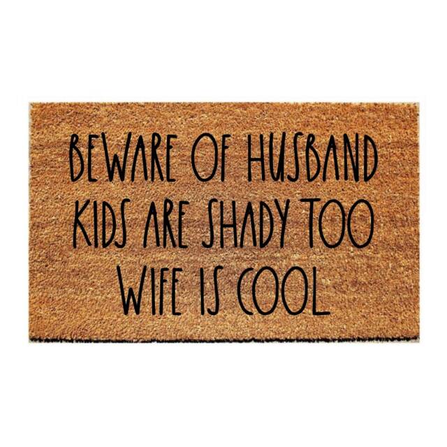 Custom Doormat - Beware Of Husband Farmhouse Style - image 1