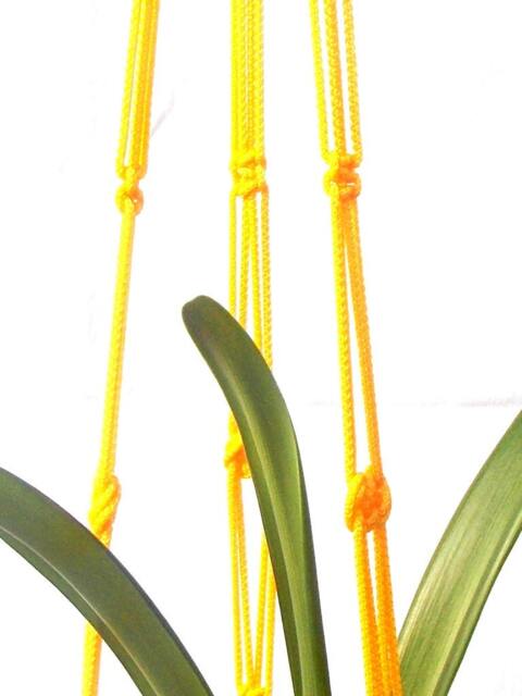 Yellow Macrame Plant Holder 36 Inches 3mm - Hanging Planter Macrame Wall Hanger - image 1
