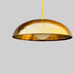 Aldorno Pendant Light - 1-Light Raw Brass Ceiling Fixture Handmade Mid-Century Modern Hanging For Kitchen Or Bedroom - thumbnail 2