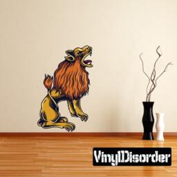 Occult Lion Wall Decal - Fabric Vinyl Removable & Reusable Occultuscolor010Et