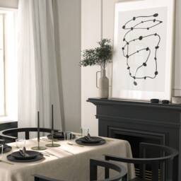 Set Of 3, Geometric Abstract Art, Black Neutral Beige, Living Room Wall Art Poster Prints Home Decor, A5, A4, A3, A2, A1 Sizes, Fast Delivery - thumbnail 2