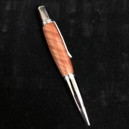 Curly Eucalyptus, Hand-Crafted Wood Pen, Platinum Finished Fittings, Great Gift, Unique - thumbnail 2