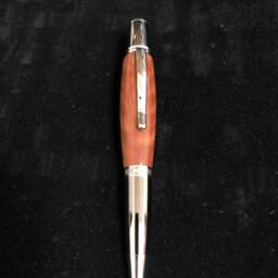 Curly Eucalyptus, Hand-Crafted Wood Pen, Platinum Finished Fittings, Great Gift, Unique - thumbnail 3