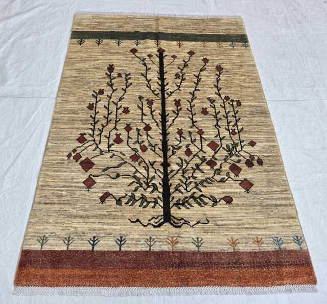 4??6Ft Tree Of Life Handmade Rug - Afghan Wool Geometric Carpet Bohemian - image 1