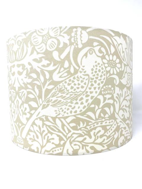 William Morris Lamp Shade, Strawberry Thief Cream Beige, For Standard Lamps Or Ceiling Lights - image 1