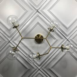 Aurelio Modern 5 Light 6In Globe Sputnik Mid Century Industrial Chandelier - thumbnail 2