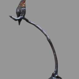 Bronze Rufous Hummingbird Sculpture Original Bird Art By Kindrie Grove - thumbnail 2