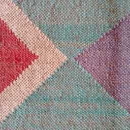 Handwoven Wool Jute Pastel Kilim Rug - Soft Geometric Design For Living Room, Bedroom & Nursery - thumbnail 4