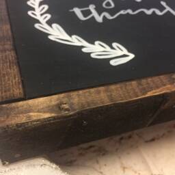 Give Thanks Sign, Wood Barn Wall Decor, Home Thankful, Thanksgiving Dining Room Gallery Wall, Farmhous - thumbnail 2