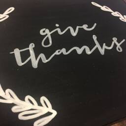 Give Thanks Sign, Wood Barn Wall Decor, Home Thankful, Thanksgiving Dining Room Gallery Wall, Farmhous - thumbnail 3