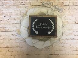 Give Thanks Sign, Wood Barn Wall Decor, Home Thankful, Thanksgiving Dining Room Gallery Wall, Farmhous - thumbnail 1